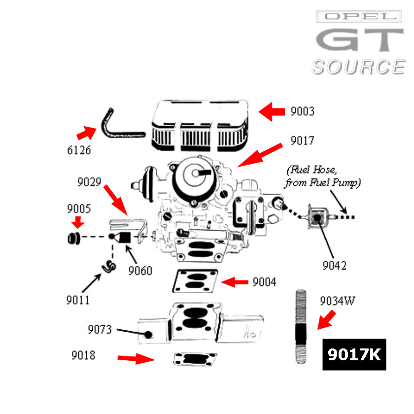 9017k_opel_weber_3236_carburetor_installation_kit_diagram01